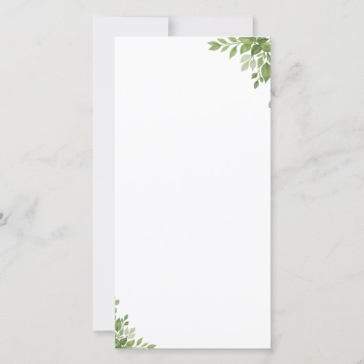 Sage Green Merci Feuille Bienvenue Cartes de Code  (Dos)