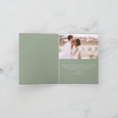 Sage Green Merci Mariage photo minimaliste (Intérieur)