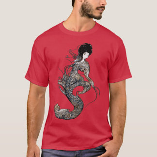 Sage Green Mermaid Art en Mermaid Gifts T-shirt