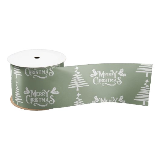 Sage Green Merry Kerstmis Lint (Spoel)