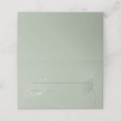 Sage Green met eenvoudige modderbloemen (Buitenkant ongevouwen)