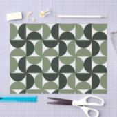 Sage Green Mid Century Modern Patroon Tissuepapier (Craft)