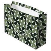 Sage Green Mid Century Modern Pattern Groot Cadeauzakje (Achterkant Gekanteld)