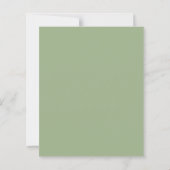 Sage Green Minimalist 40th Birthday Invitation (Achterkant)