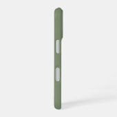 Sage Green Minimalist Business Logo & QR Code iPhone 16 Hoesje (Rechterkant)