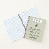 Sage Green Minimalist Spiral Notebook Notitieboek (Binnen)