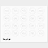 Sage Green Minimaliste mariage rond autocollant (Feuille)