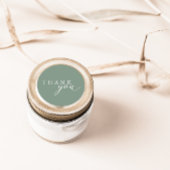 Sage Green Minimalistisch Script Dank u Stickers
