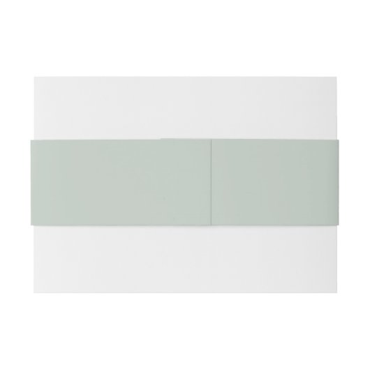 Sage Green, minimalistische bruiloft Belly Band Uitnodigingen Wikkel (Achterkant Voorbeeld)