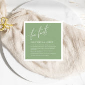 Sage Green Minimalistische Leuke Feiten Trouwserve Servet