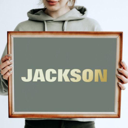 Sage GREEN Modern Bold EDITABLE Folie Afdrukken