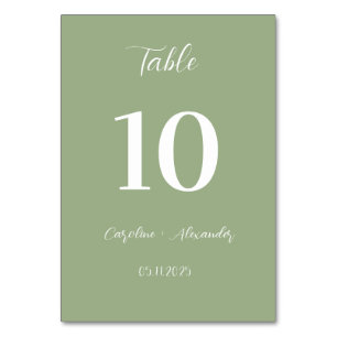 Sage Green Modern Elegant Unique Wedding Kaart