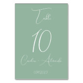 Sage Green Modern Elegant Unique Wedding Kaart (Achterkant)