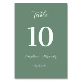 Sage Green Modern Elegant Unique Wedding Kaart (Achterkant)