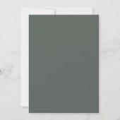 Sage Green Modern Minimalist All in One Wedding Kaart (Achterkant)