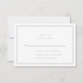 Sage Green Modern Minimalist I Wedding RSVP Kaart (Voorkant)