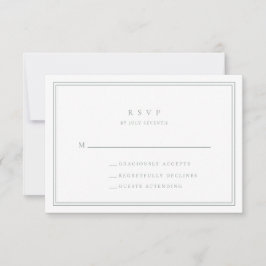 Sage Green Modern Minimalist I Wedding RSVP Kaart