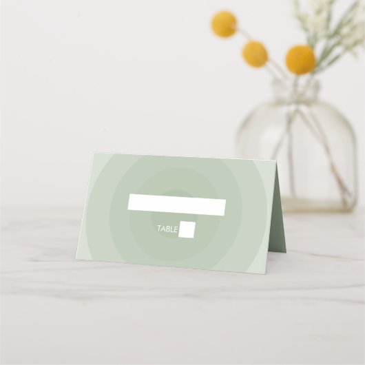 Sage Green Modern Monogram Weddenschap (Voorkant)