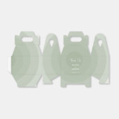 Sage Green Modern Monogram Weddenschap Bedankdoosjes (Uitgevouwen)