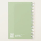 Sage Green Modern Small Planner (Achterkant)