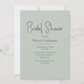 Sage Green Modern Vrijgezellenfeest Kaart (Voorkant)