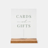 Sage Green Moderne Élégant Mariage Cartes & Cadeau (Recto)