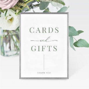 Sage Green Moderne Élégante Cartes de Mariage Cade