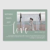 Sage Green Moderne Mini Script Magnet photo (Devant)