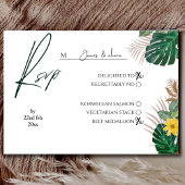 Sage Green Moderne Minimaliste Botanique RSVP