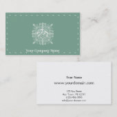 Sage Green Monogram Business Visitekaartje (Voorkant / Achterkant)