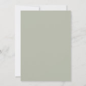 Sage Green Monogram Crest Faire-part de mariage (Dos)
