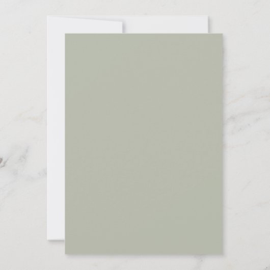 Sage Green Monogram Crest Faire-part de mariage (Dos)