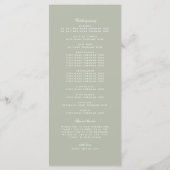 Sage Green Monogram Crest Wedding Programme (Dos)