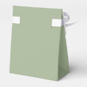 Sage green monogrammed custom bruiloft bedankdoosjes (Achterkant)
