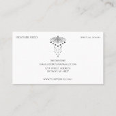 Sage Green | Moon Phases Moth | Massagetherapist Visitekaartje (Achterkant)