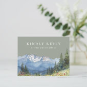 Sage Green Mountain Chanson Demande Carte postale  (Debout devant)