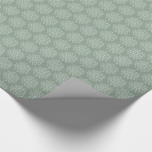 Sage Green Mum Kerstmis Cadeaupapier (Hoek)