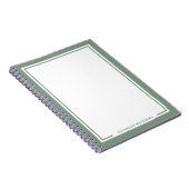 Sage Green Name Monogram Notitieboek (Rechterzijde)