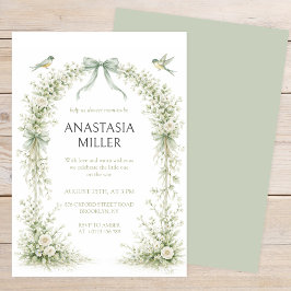 Sage Green Nesting Party Baby Shower Kaart