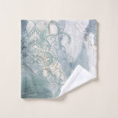 Sage Green Nom Henné Abstrait (Gant de toilette)