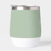 Sage Green Nom Moderne Élégant Monogramme Boho (Droite)