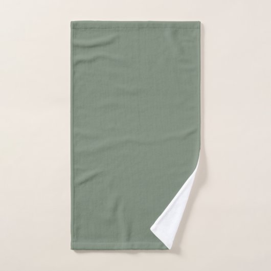 Sage Green Nom Moderne Élégant Monogramme Boho (Serviette à main)