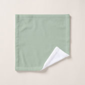 Sage Green Nom Moderne Élégant Monogramme Boho (Gant de toilette)