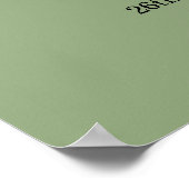 Sage Green Nothing Fancy Just Love Wedding Welcome Poster (Hoek)