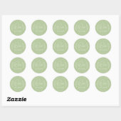 Sage Green Notre Sticker préféré de mariage Favor (Feuille)