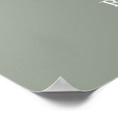 Sage Green Nous sommes engagés Fiançailles Affiche (Coin)