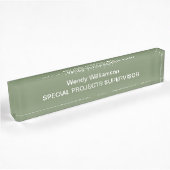 Sage Green Office Bureau - Plaque d'identification