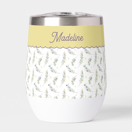 Sage Green Olive Branch Monogram Name (Avant)