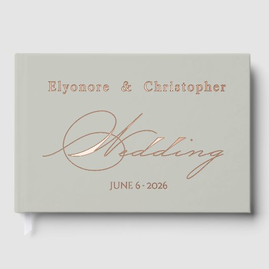 Sage Green Olive Branch Monogram Wedding (Recto)