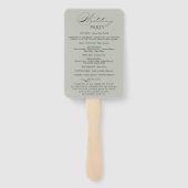 Sage Green Olive Branch Monogram Wedding Program Handwaaier (Achterkant)